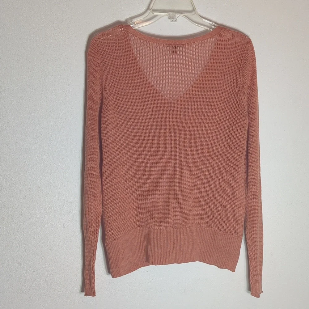 Eileen Fisher Womens Sweater Tencel Merino Wool‎ Open Knit Quiet Luxury Medium